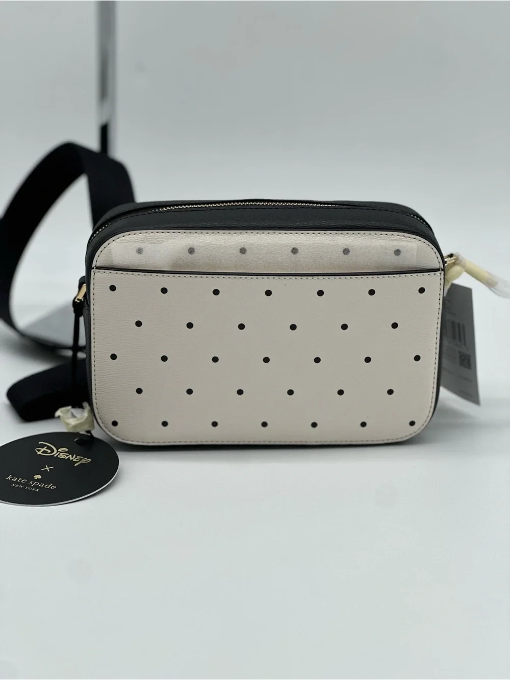 kate spade Cream and Black Belle Polka Dot Crossbody Bag